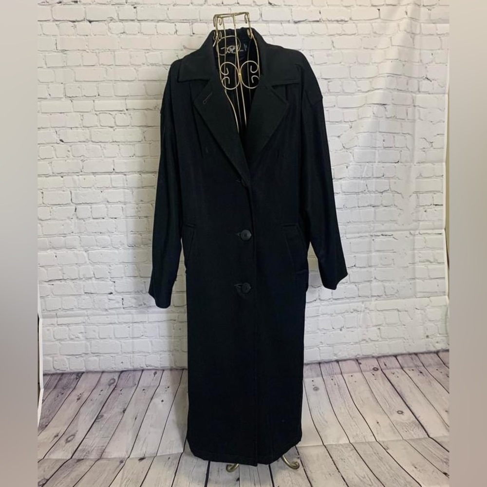 Capri black over size trench coat